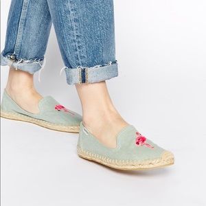 Soludos Flamingo Canvas Espadrilles
